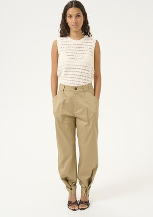 Karen by Simonsen Blouse met korte mouwen Straight fit Egret white