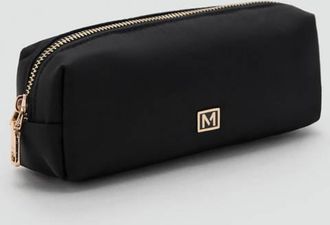 Mango Astuccio nylon zip nero - Donna - Taglia unica - MANGO