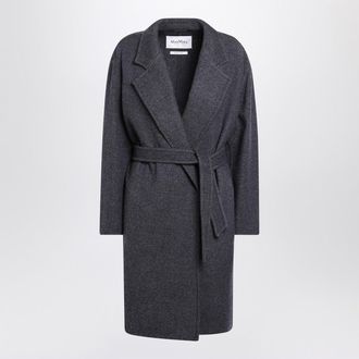 Max Mara Blue Wool Coat With Denim Effect