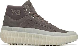 Yohji Yamamoto GR.1P high-top sneakers - men - Suede/Neoprene/Canvas/Neoprene/Rubber - 8 - Brown