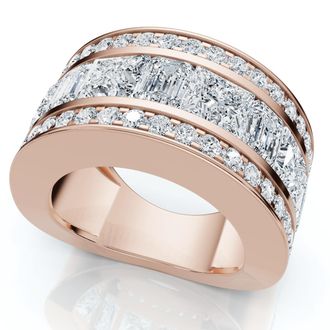 Pompeii3 5 3/4ct Bold Diamond Statement Ring 14k Gold or Platinum Lab Grown