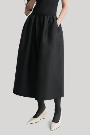Toteme Gathered Evening Skirt In Black