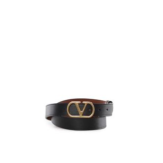 Valentino Garavani Accessoires, Heren, Zwart, 95 CM, Leer, VLogo Signature leren riem