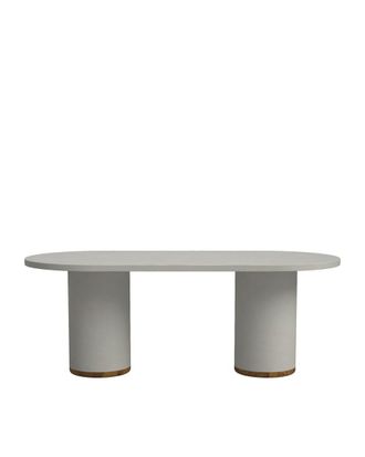 Hannun Mesa de comedor de microcemento en color gris piedra 220 cm