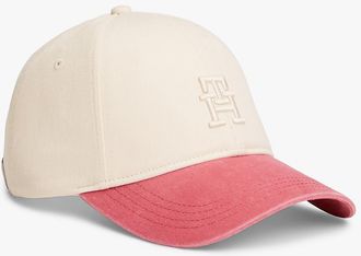 Tommy Hilfiger Mens Monogram Logo Baseball Cap - White