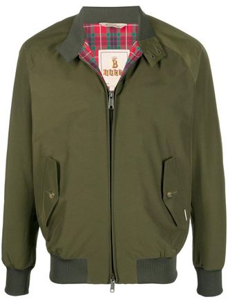 Baracuta zip-up jacket - men - Cotton/Cotton/Polyester/Polyester - 36 - Green