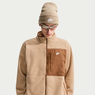 Nike Mens Club Therma-FIT Full-Zip Jacket in Brown | IX7021-200