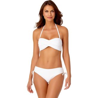 Anne Cole Womens Twist Bandeau Bikini Top - White at Nordstrom, Size X-Large