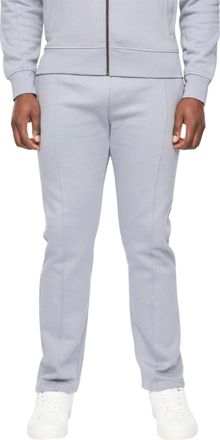Duck and Cover Mens CHEMTARS Joggers, Regular Fit, Straight Leg Sweatpants with Drawstring & Zip Pockets (L, Steel Blue)