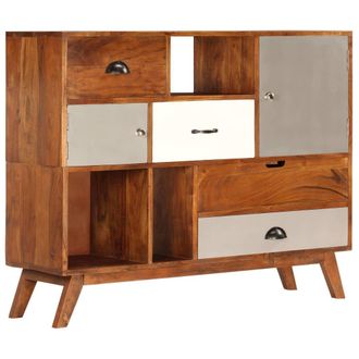 vidaXL Aparador De Madera Maciza De Acacia 115x35x86 Cm Vidaxl