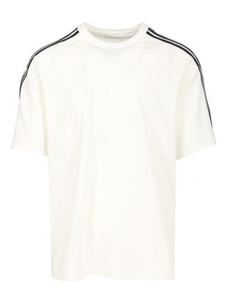 Yohji Yamamoto 3-Stipes T-Shirt Bianco-Donna