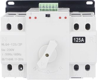 OEM Para Ac 230v 2p 125a Interruptor Autom&aacute;tico De Transferencia De Potencia Doble Interruptor Basculante Autom&aacute;tico Interruptor De Transferencia Doble Pa