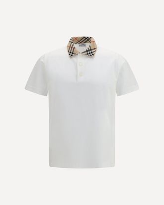 Burberry Cotton Check collar Polo Male XL