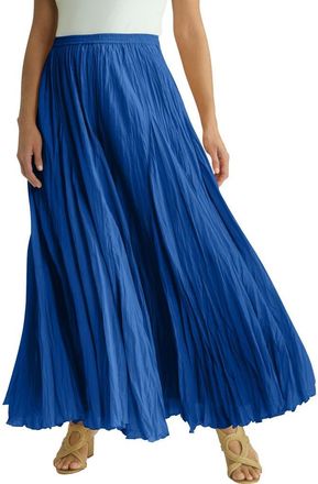 Jessica London Petite Flowing Crinkled Maxi Skirt in Dark Sapphire at Nordstrom, Size 30