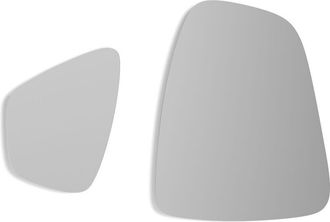 HERDASA Conjunto De 2 Espejos De Pared Asim&eacute;tricos, Colecci&oacute;n Singular, Con Bordes Y Traseras En Mdf Lacada En Color Blanco