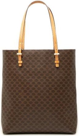 Celine Pre-owned Canvas Tote Bag - Dames - Vintage Shopper - Bruin - ONE Size - Leer - Vintage