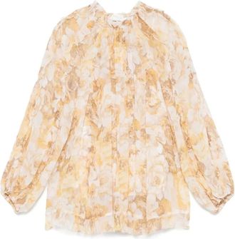Zimmermann Bloemenprint hoge hals blouse - Dames - Blouses - Veelkleurig - M - Overhemden