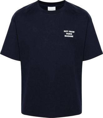 Dr&ocirc;le de Monsieur Slogan-print Cotton T-shirt