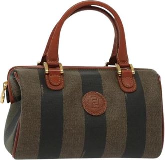 Fendi Pre-owned Handbags, female, Brown, Size: ONE SIZE Pre-owned Canvas handbags