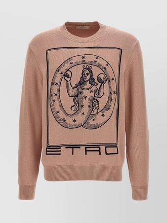 Etro embroidered logo crew neck sweater