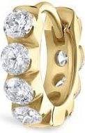 Maria Tash Single Large Invisible Set Diamond Hoop Earring in Yellow Gold at Nordstrom, Size 6.5