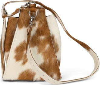 Jeffrey Campbell Nomad Genuine Calf Hair Convertible Shoulder Bag in Brown White Longhair at Nordstrom