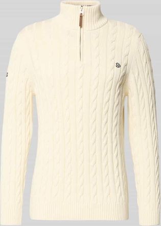 Superdry Strickpullover aus reiner Baumwolle in Offwhite, Gr&ouml;&szlig;e XXXL