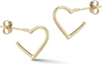 Ember Fine Jewelry 14K Gold Small Heart Hoops