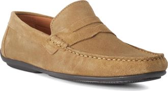 Dune London Mens Blimes - Leather Driver Sole Moccasins - Beige Suede - Size UK 11