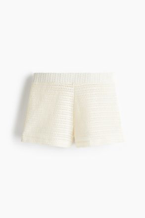 H&M Shorts in Pointellestrick - Cremefarben