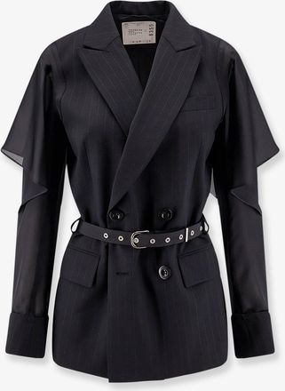 sacai Chalk Stripe Blazer - SACAI - gender_Woman
