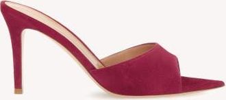 Gianvito Rossi Elle 85 Mule in Pink Suede Leather at Nordstrom, Size 40.5