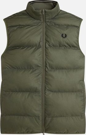 Fred Perry Mens Fred Perry Insulated Padded Gilet Laurel Wreath Green - Tan - Size: 40/Regular