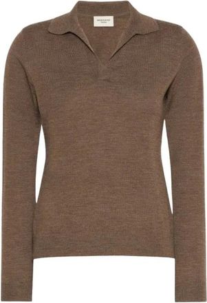 Max Mara Jersey tipo polo - Knitwear - Mujer - Marr&oacute;n - XS