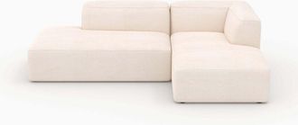 Rendez-Vous D&eacute;co Sof&aacute; Modular De Esquina Derecha Mina En Terciopelo Blanco 4 Plazas