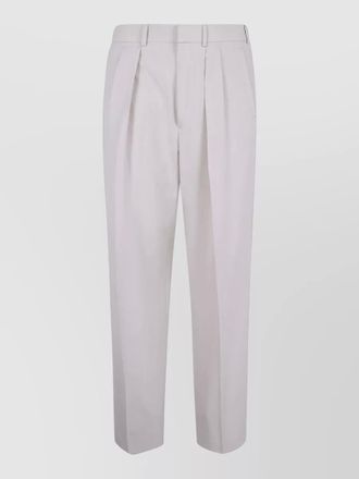 Tom Ford wool cashmere silk pleated tailored trousers