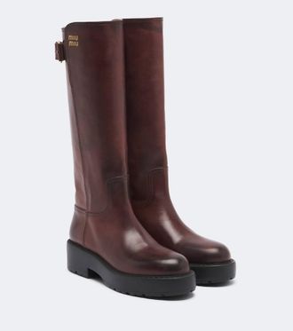 Miu Miu Botas altas de piel