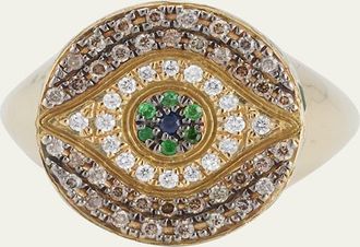 Ileana Makri 18K Gold Dawn Multi-Stone Chevalier Ring