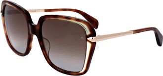 Rag & Bone Rag & Bone Womens 57 mm Havana Sunglasses