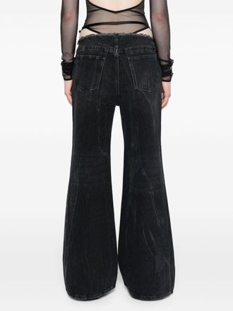 Givenchy Wide-Leg Flared Denim Jeans - Black