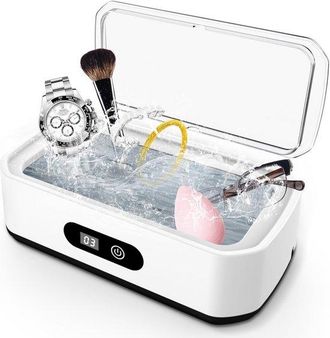 No Brand Limpiador Ultras&oacute;nico - Limpiador De Joyas - Limpieza Profunda - 5 Ajustes De Tiempo - Capacidad De 650 Ml - Negro