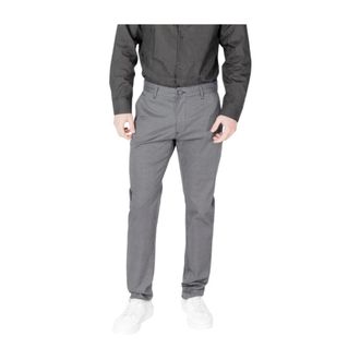 A|X Armani Exchange Chinos, male, Gray, Size: W33 Blue Plain Trousers Spring/Summer