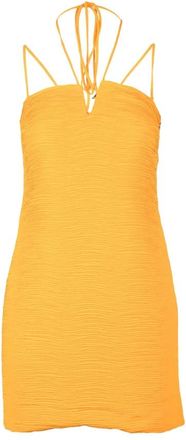 Patrizia Pepe Damesjurk 100% polyester - Dames - Feestkleedjes - Oranje - L - Polyester - Kleedjes