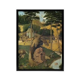 Artery8 Temptations of Saint Anthony Bosch Framed Canvas Wall Art Print | Size: W24 x H32