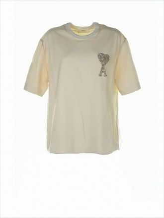 Ami Casual Loose-Fitting Short-Sleeved T-Shirt With Round Neckline