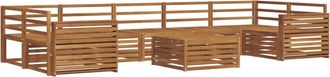 vidaXL Conjunto De Sof&aacute;s De Exterior 8 Uds. Natural Vidaxl