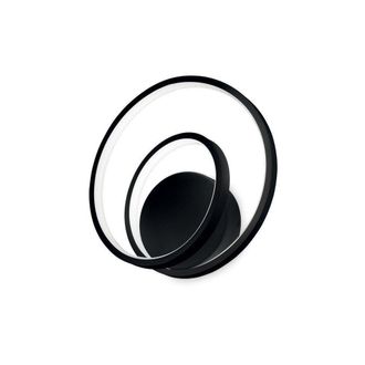 Netlighting Oz LED Decorative Swirl Integrated LED Wall Light Black 3000K
