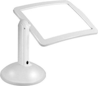 OEM Lupa De Lectura Led De 360&deg; - Soporte Manos Libres, Lente Giratoria, Aumento De 3x - Blanca 15 X 13 X 22 Cm