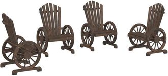 vidaXL Vidaxl - Sillones De Jard&iacute;n Adirondack 4 Uds Madera Maciza De Abeto