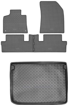 OEM Juego De Alfombrillas De Goma Para Coche Y Alfombrilla Para Maletero Para Citro&euml;n C4 Picasso Minivan (2013-2019)